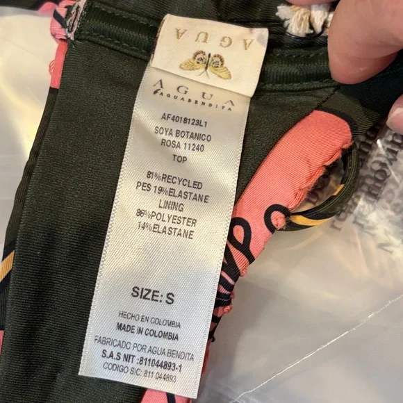 AGUA BY AGUA BENDITA Soya Botanica Rosa Embroidered Bikini Top NWT - Picture 13 of 16